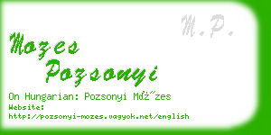 mozes pozsonyi business card